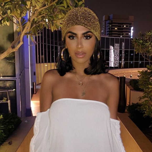 Gold Shimmer Turban - Picture 4 of 4